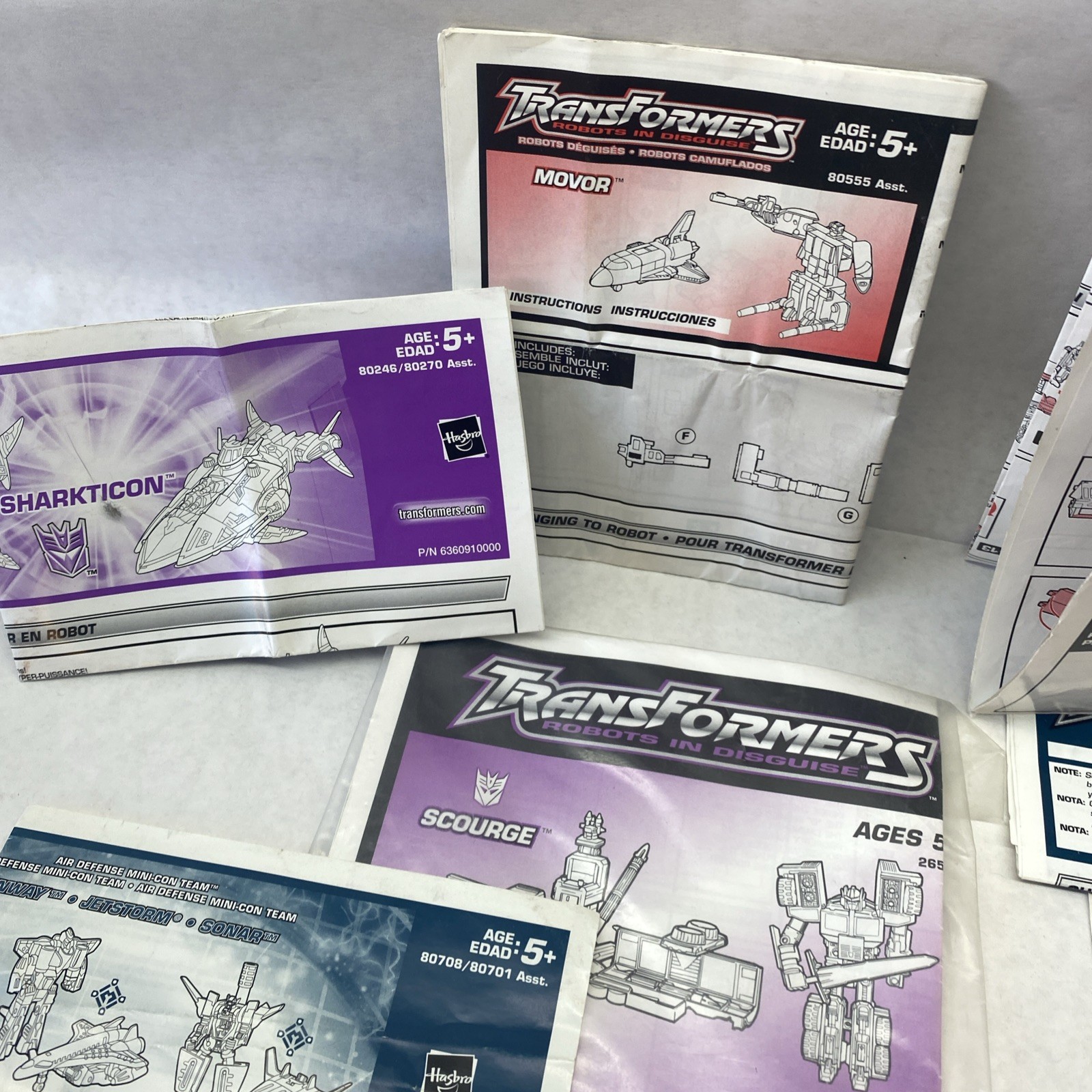 Transformers INSTRUCTIONS Booklets MANUALS Alternators ARMADA LOT Of 14 Vintage