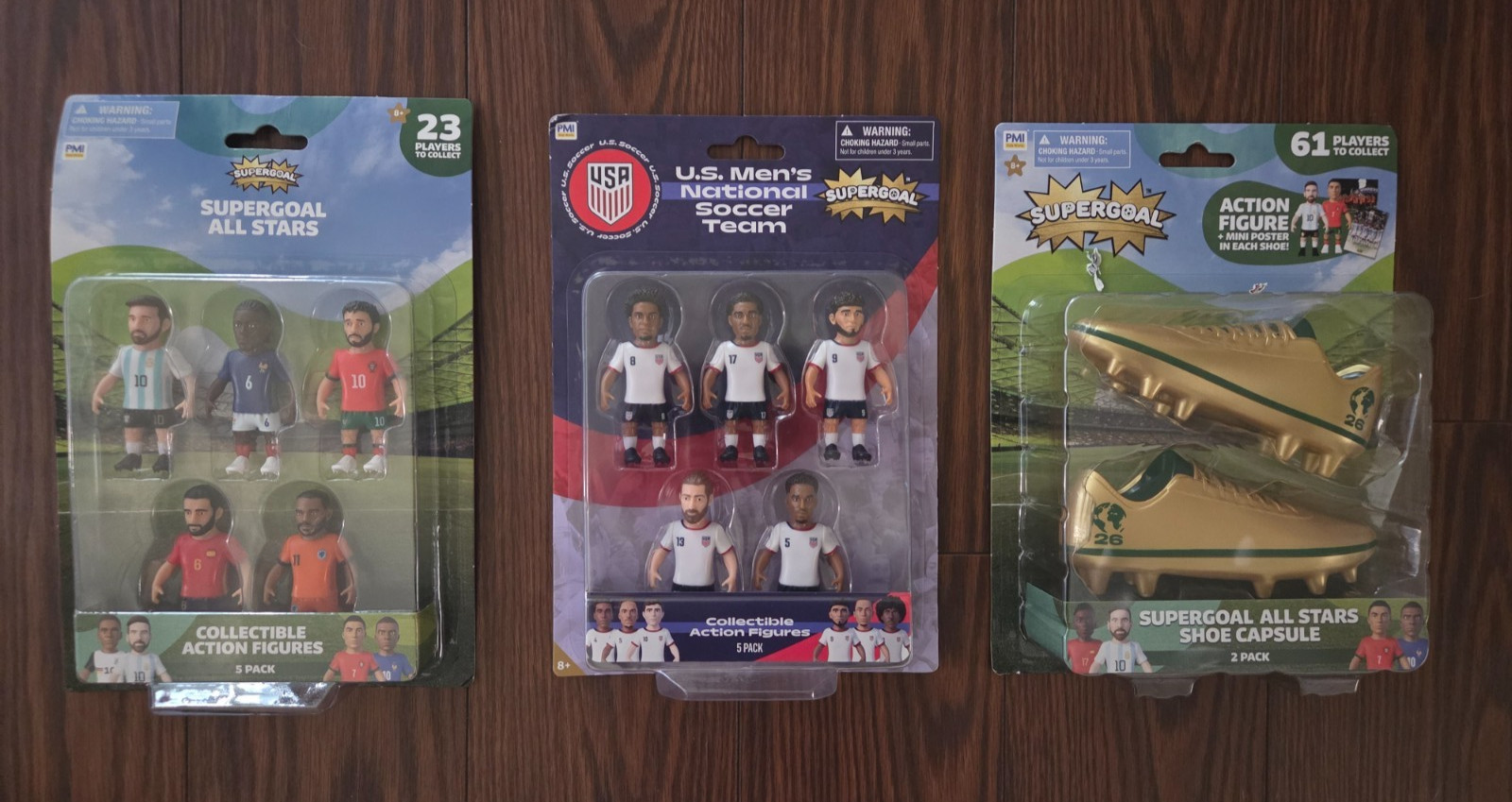 Supergoal Soccer Football Action Figures – USA/All Star/Shoe Capsule Lot