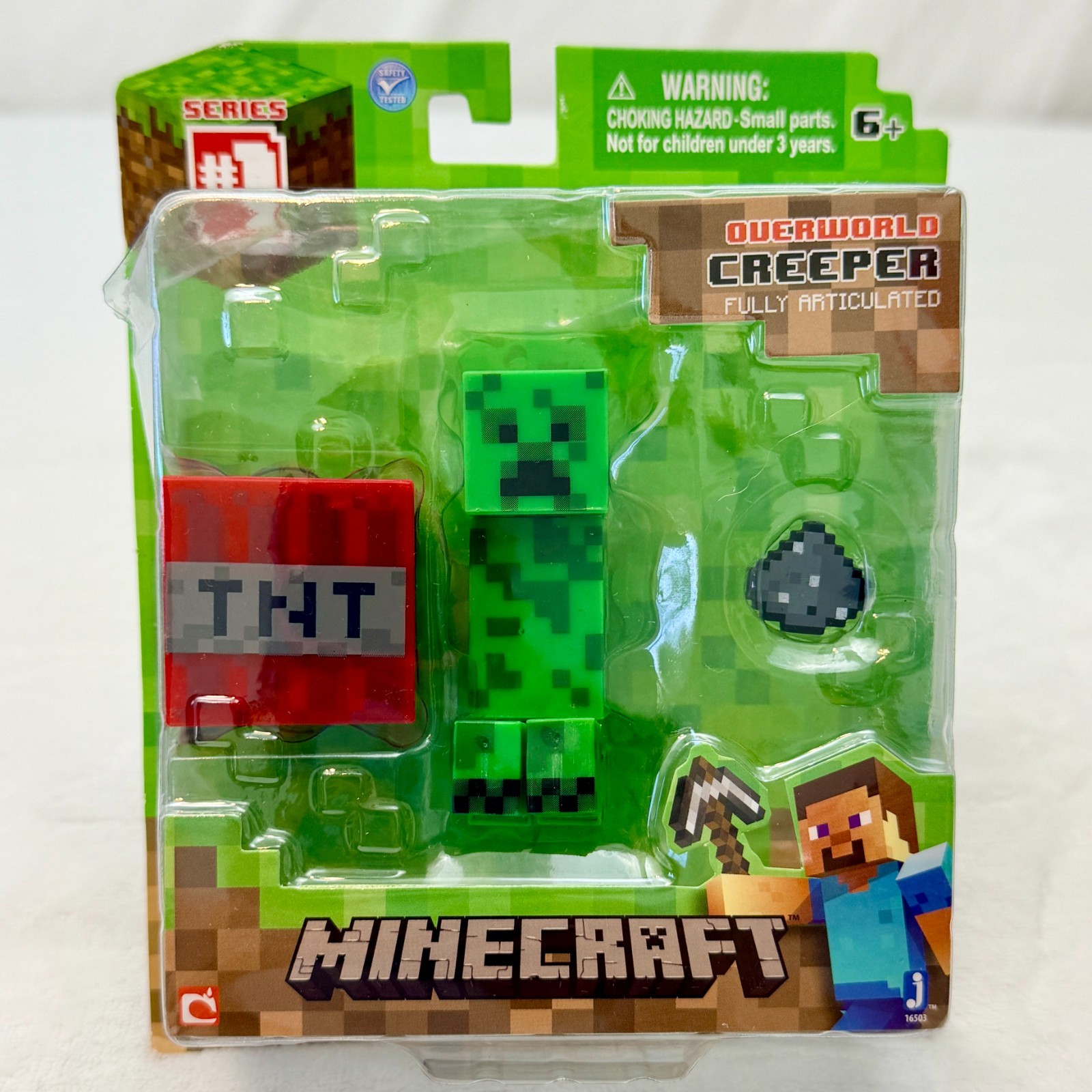 Minecraft Series 1 Overworld Creeper Fully Articulated Figure Pack Mojang 2014