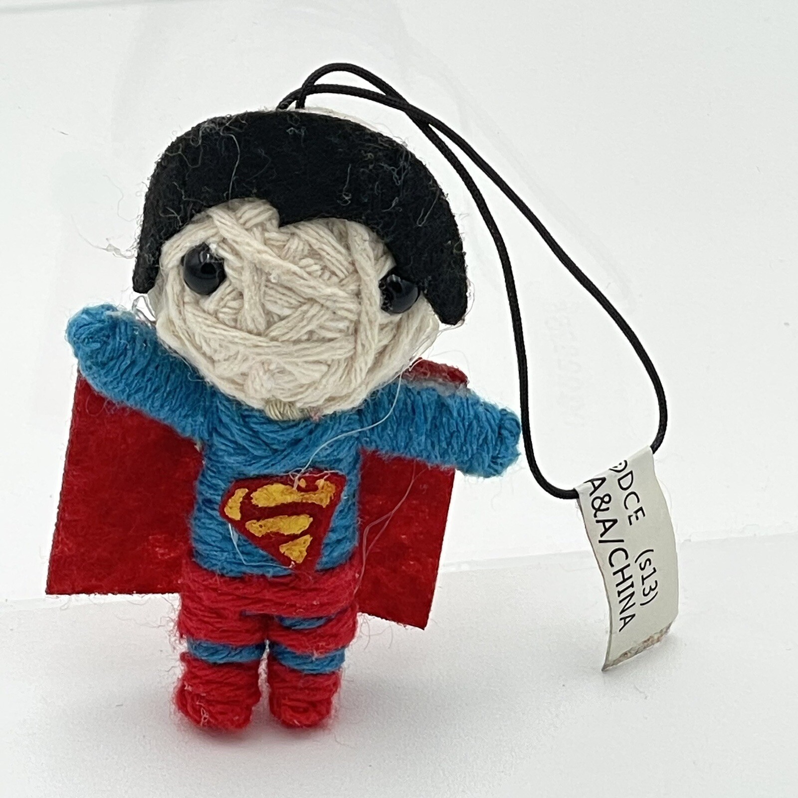 DC COMICS Superman String Doll Charm 1.5 inches Stocking Stuffer