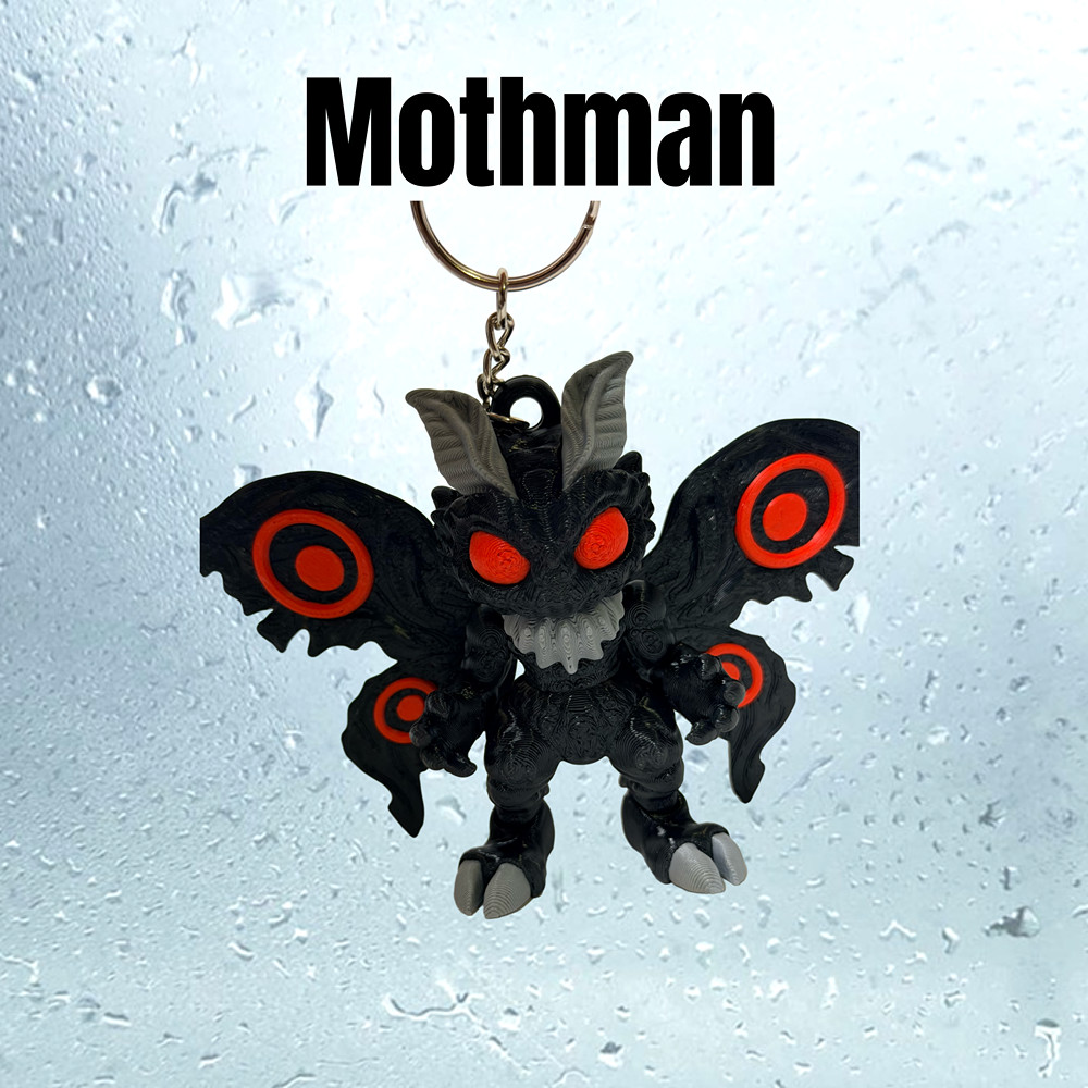 Mothman Flexi Horror Toy 3D Printed Articulated Halloween Figure 2.5&Prime; Tall Scary