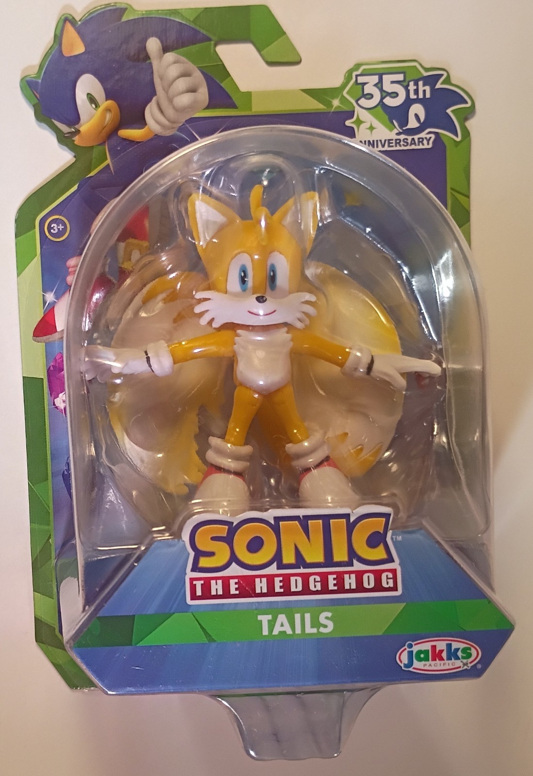 Sonic the Hedgehog 35th Anniversary Tails 2.5 Inch Figure New in Pack In Stock