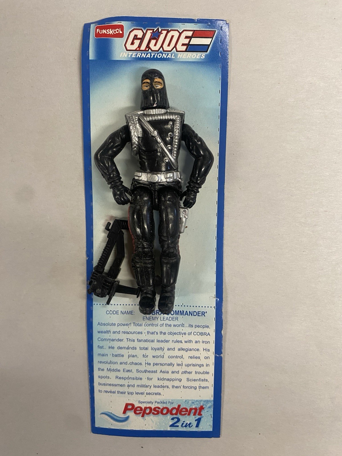 2002 Funskool GI Joe COBRA COMANDER Figure | Pepsodent Toothpaste Promo | INDIA