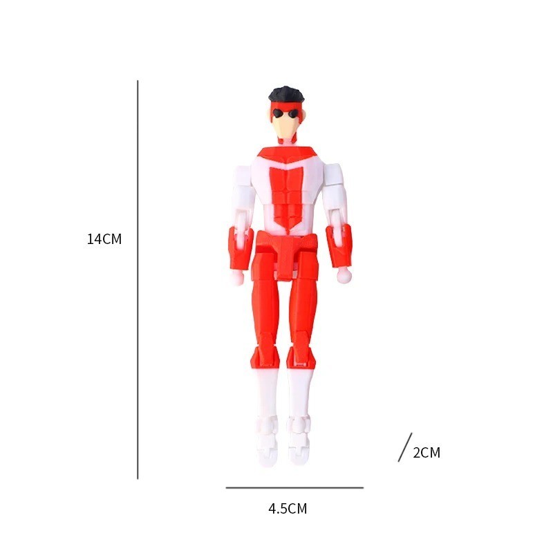 3D Printed Invincible Superhero Action Figures with Articulatable Limbs