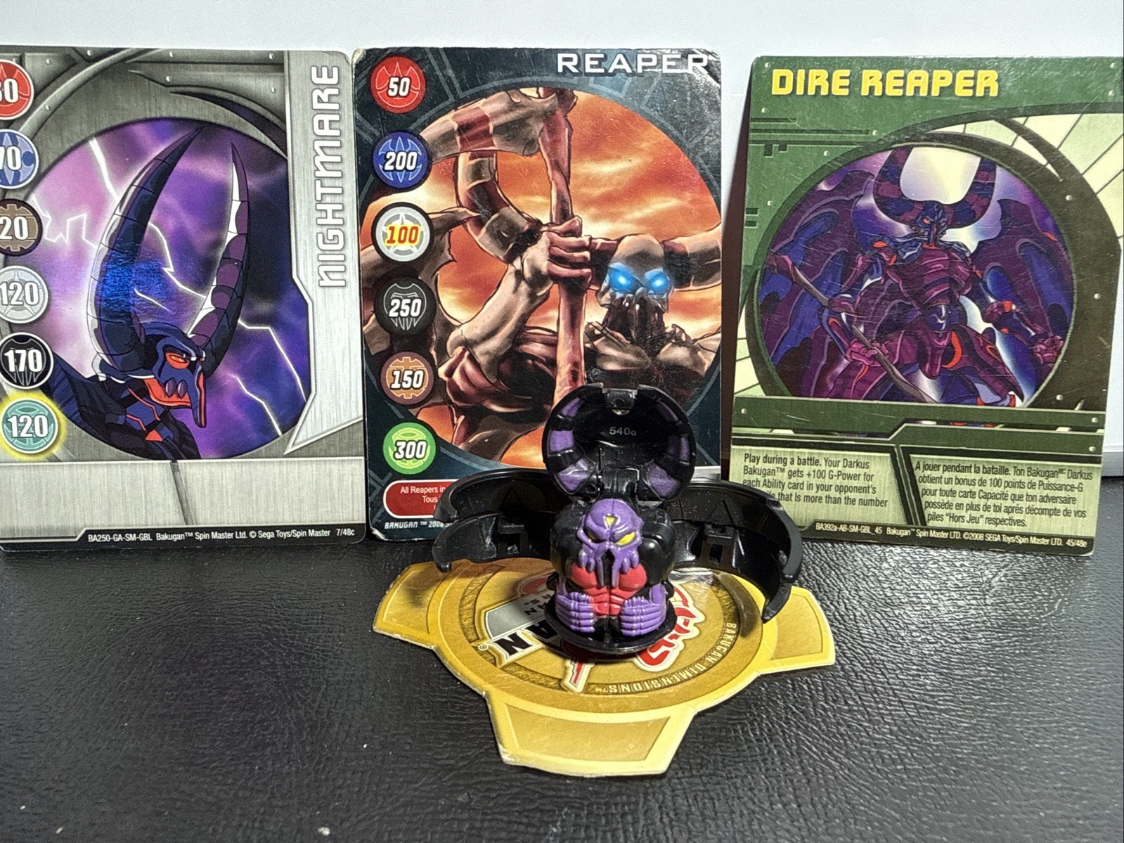 Bakugan – B1 Darkus Reaper – Battle Brawlers + 3 Cards