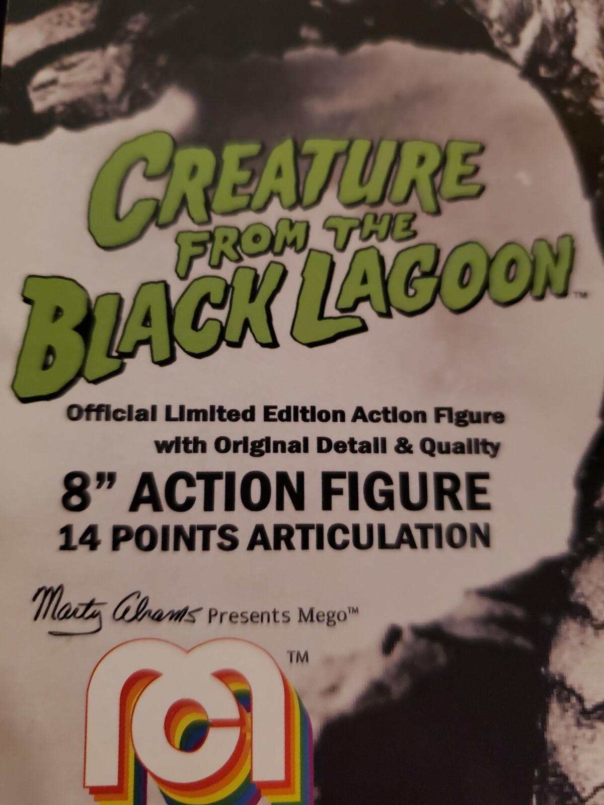 CREATURE FROM THE BLACK LAGOON – 8&Prime; Black & White MEGO Monster Action Figure
