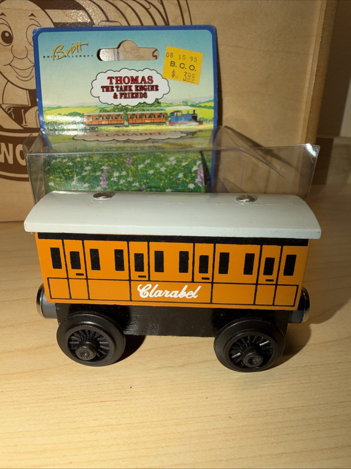 CLARABEL COACH ! THOMAS FRIENDS TRAIN WOODEN 1994 Learning Curve NEW OPEN BOX