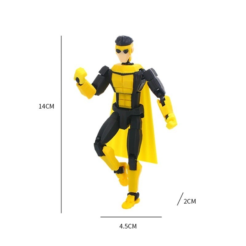 3D Printed Invincible Superhero Action Figures with Articulatable Limbs