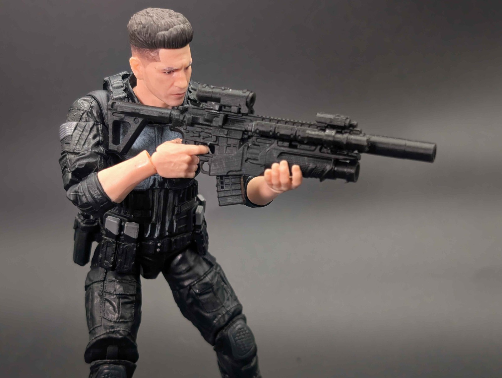 1/12 scale 3D printed M4 EGLM for classified valaverse marvel legends