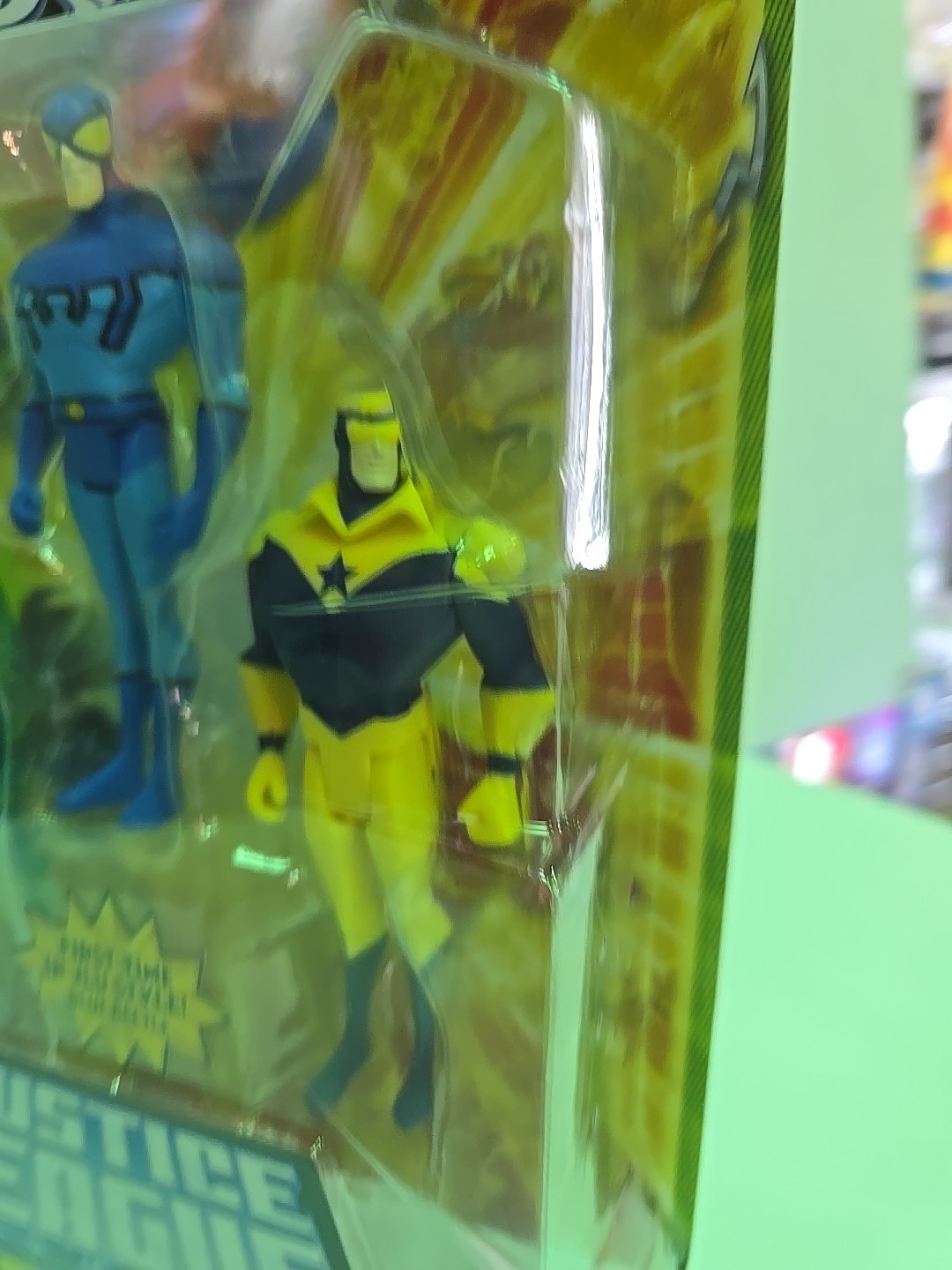 Justice League Unlimited FIRE, BLUE BEETLE, BOOSTER GOLD 3 Pack Figures Clean Bx