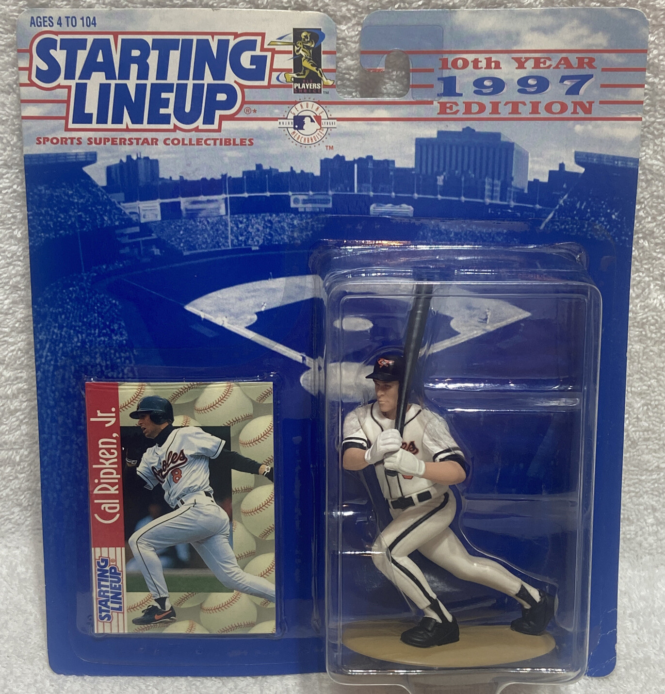 1997 Starting Lineup CAL RIPKEN JR. Baseball Action Figure & Card Baltimore NIP