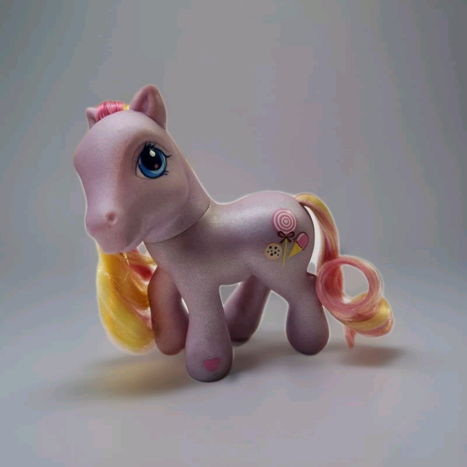 My Little Pony MLP Triple Treat G3 2004 Purple Pink Yellow Candy Ice Cream Cooki