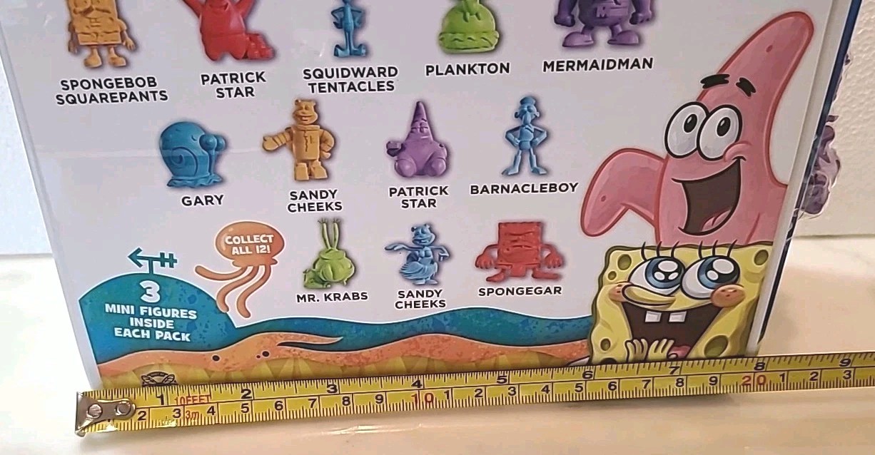 Retail Store Display SpongeBob Square Pants Sealed Tiny Mights Blind Box Figures