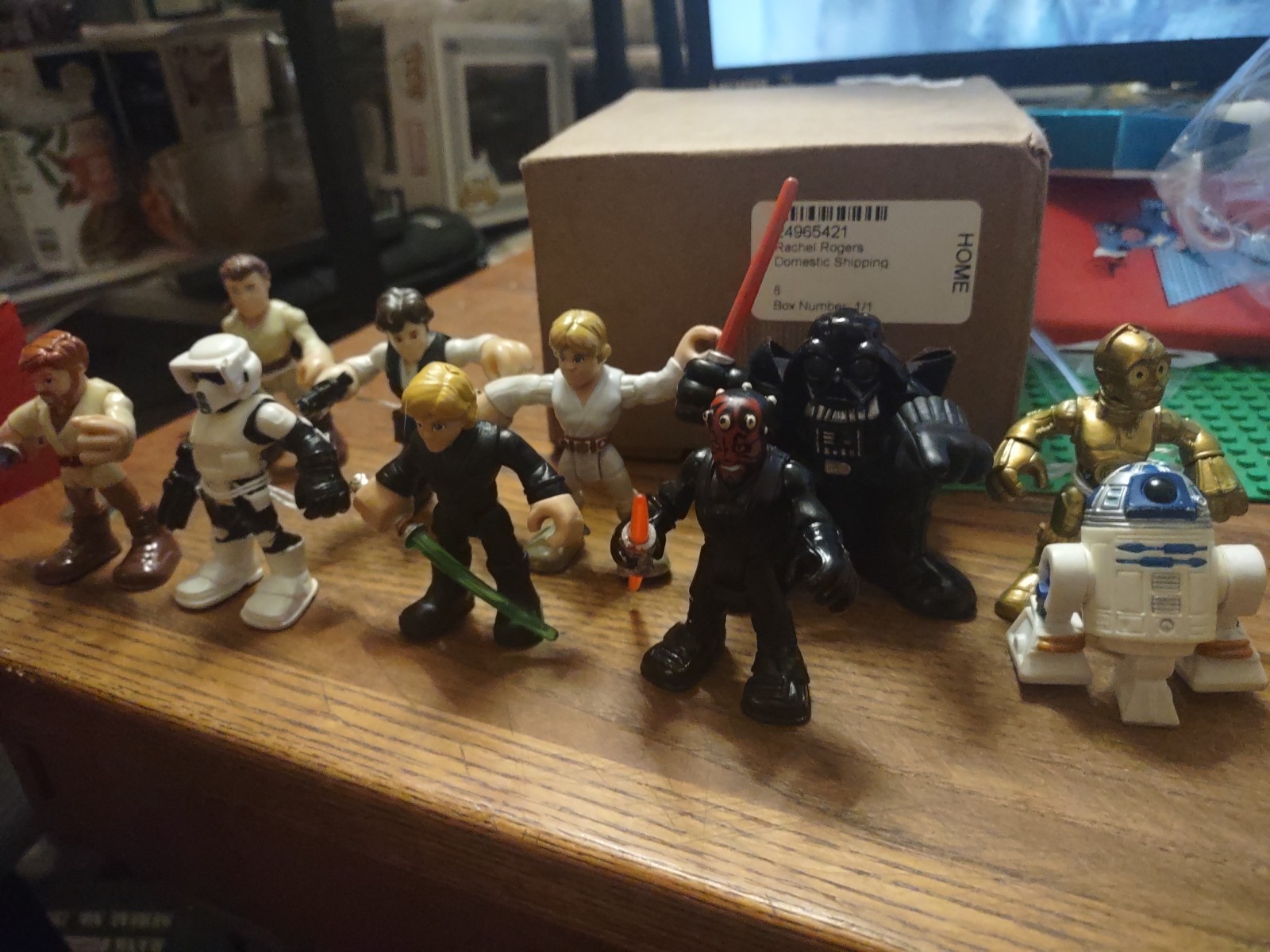 Playschool Starwars Action Figures Lot of 11 Vintage Toys