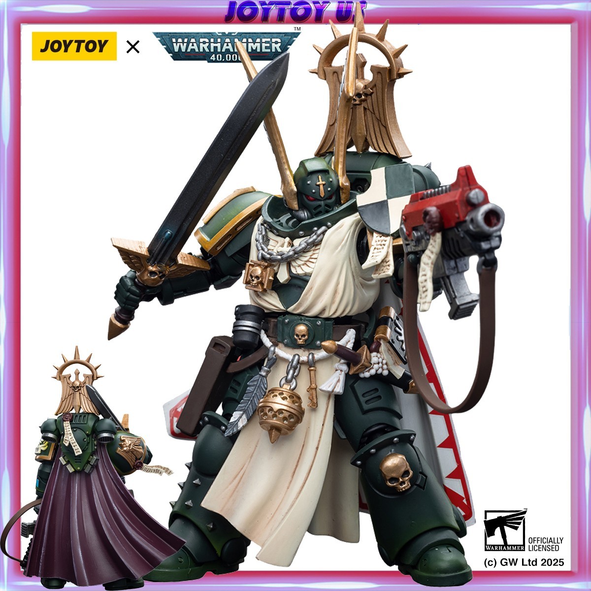 JOYTOY Warhammer 40K 1/18 Action Figure Dark Angels Master Lazarus Model Toys
