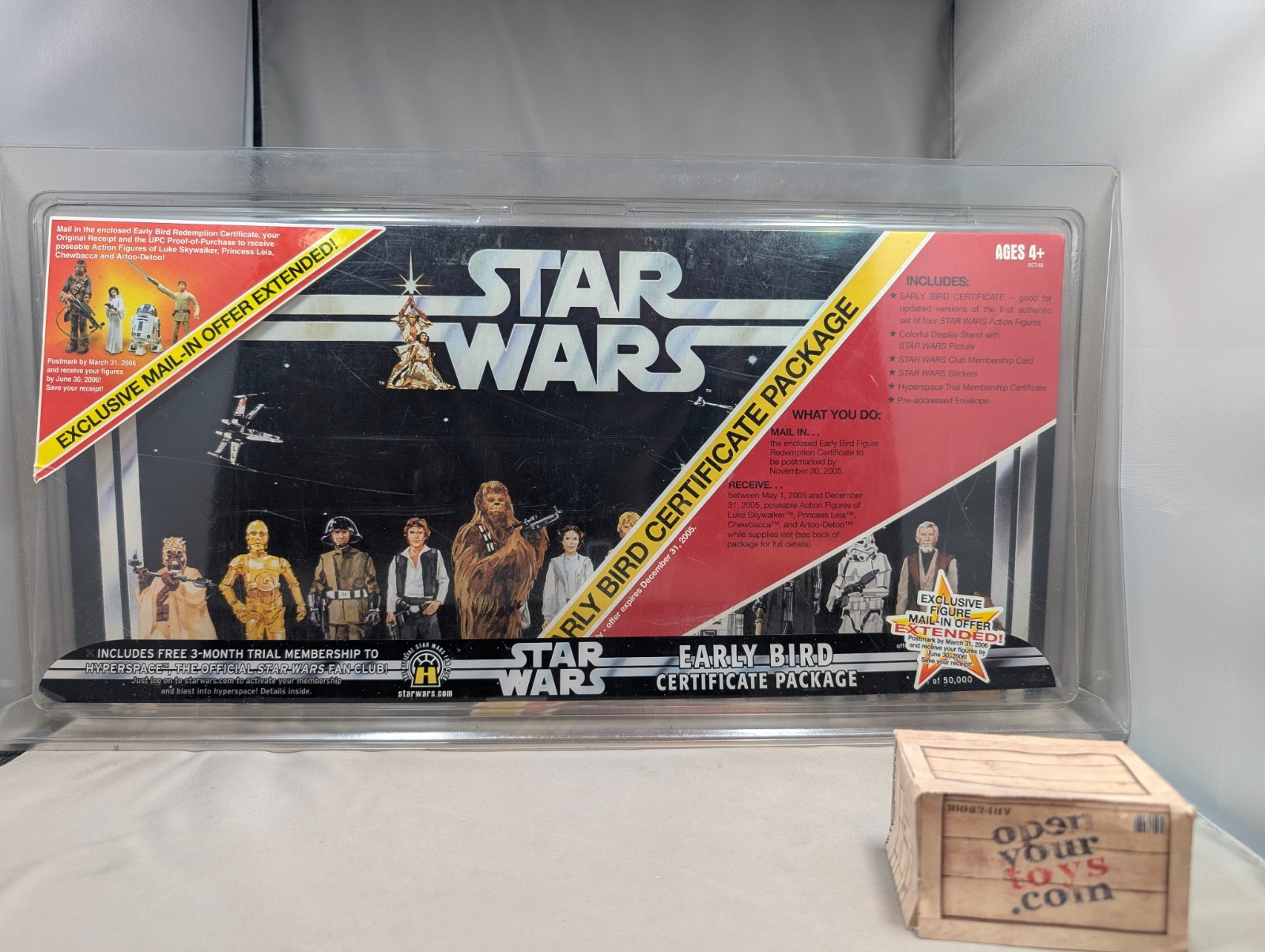 New Star Wars 30th Anniversary Early Bird Fan Club Certificate Package Sealed