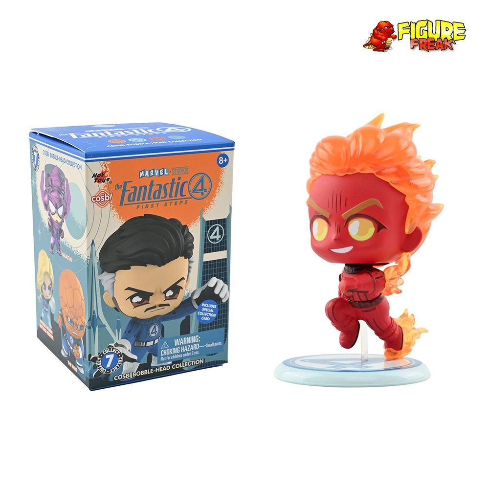 Hot Toys Cosbi Fantastic Four: First Steps Human Torch Bobble-Head & Card