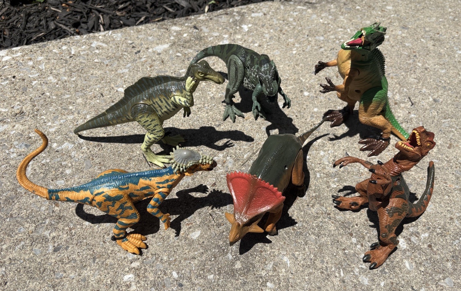 Kid Galaxy Dinosaurs Lot Of 6 Posable Dinosaur Action Figures