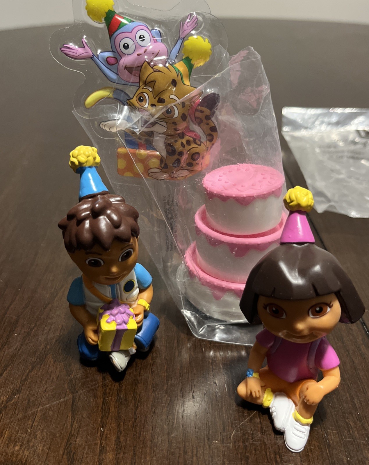 Dora the Explorer & Diego Party 2011 Action Figures 3&Prime; Mattel Viacom Cake Topper
