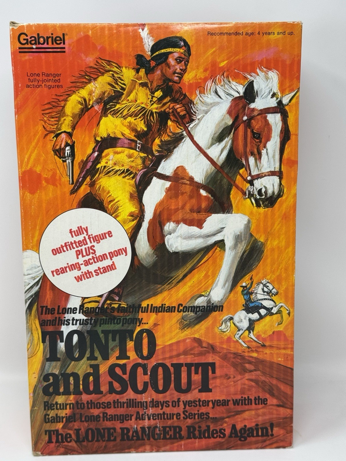 Vintage 1973 Gabriel Tonto And Scout-The Lone Ranger Rides Again-Sealed Contents