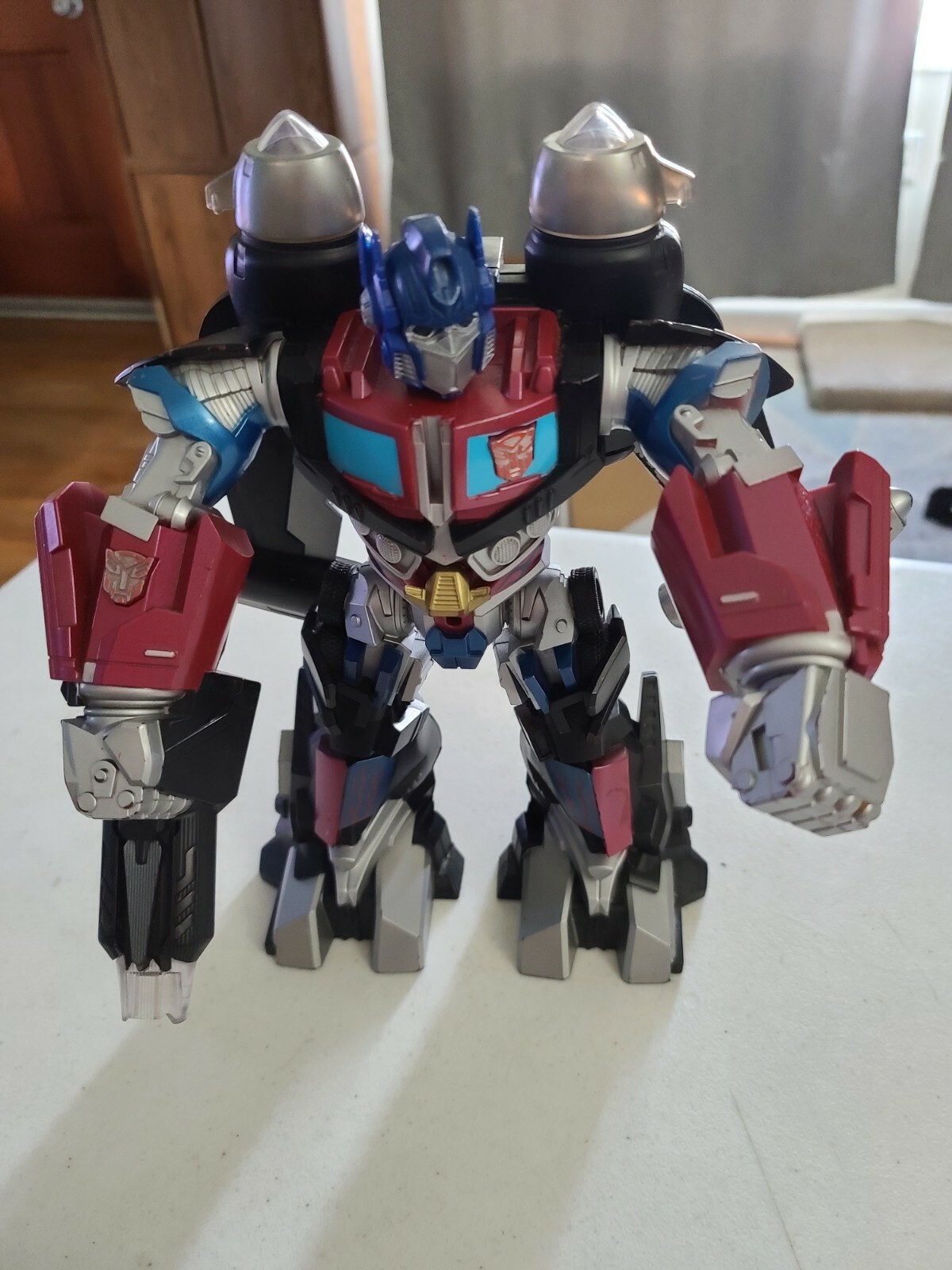 2008 Transformers Mega Power Bots OPTIMUS PRIME Hasbro 12&Prime; Lights Up VGC