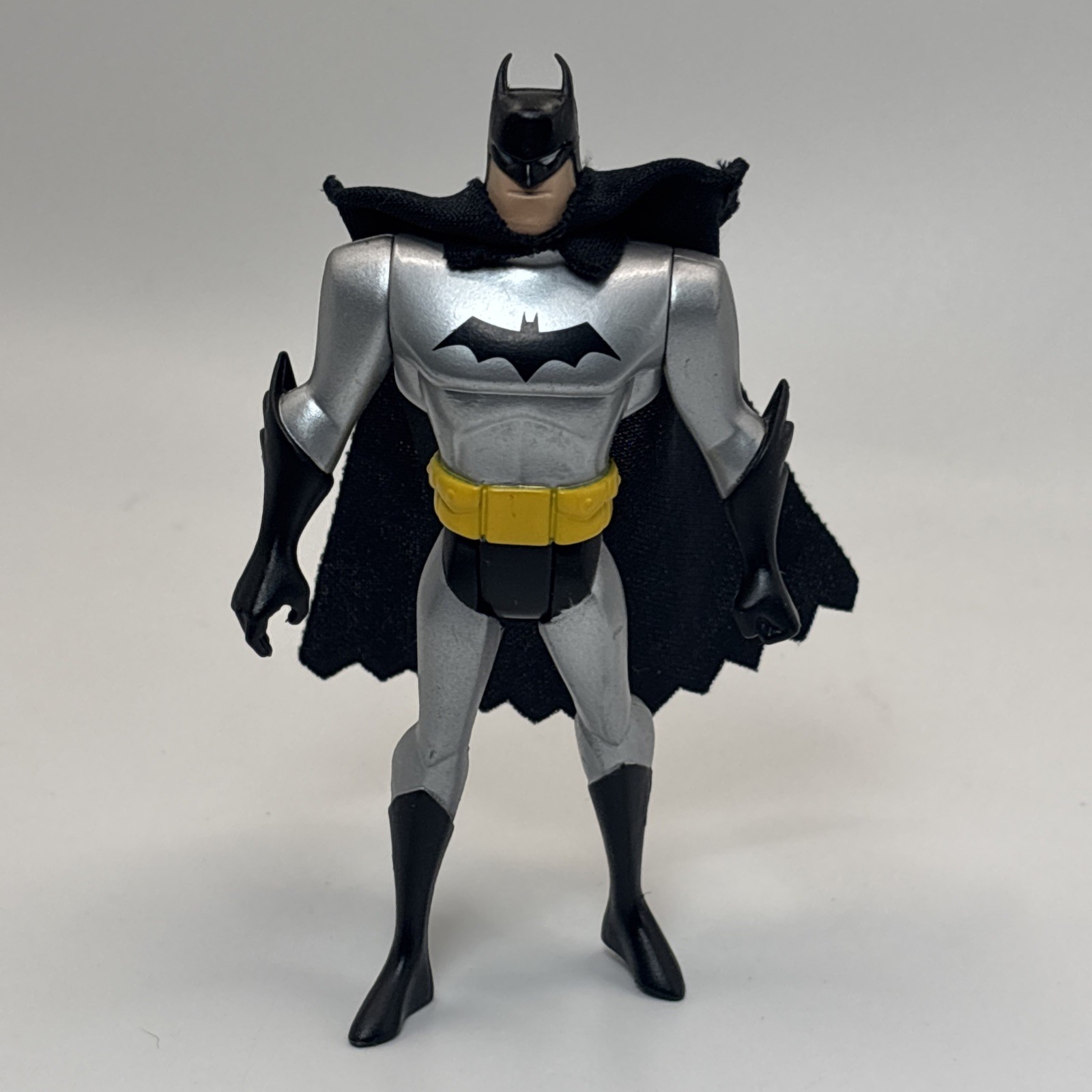 DCU Justice League Unlimited 4.75&Prime; SILVER BATMAN with Cloth Cape Action Figure