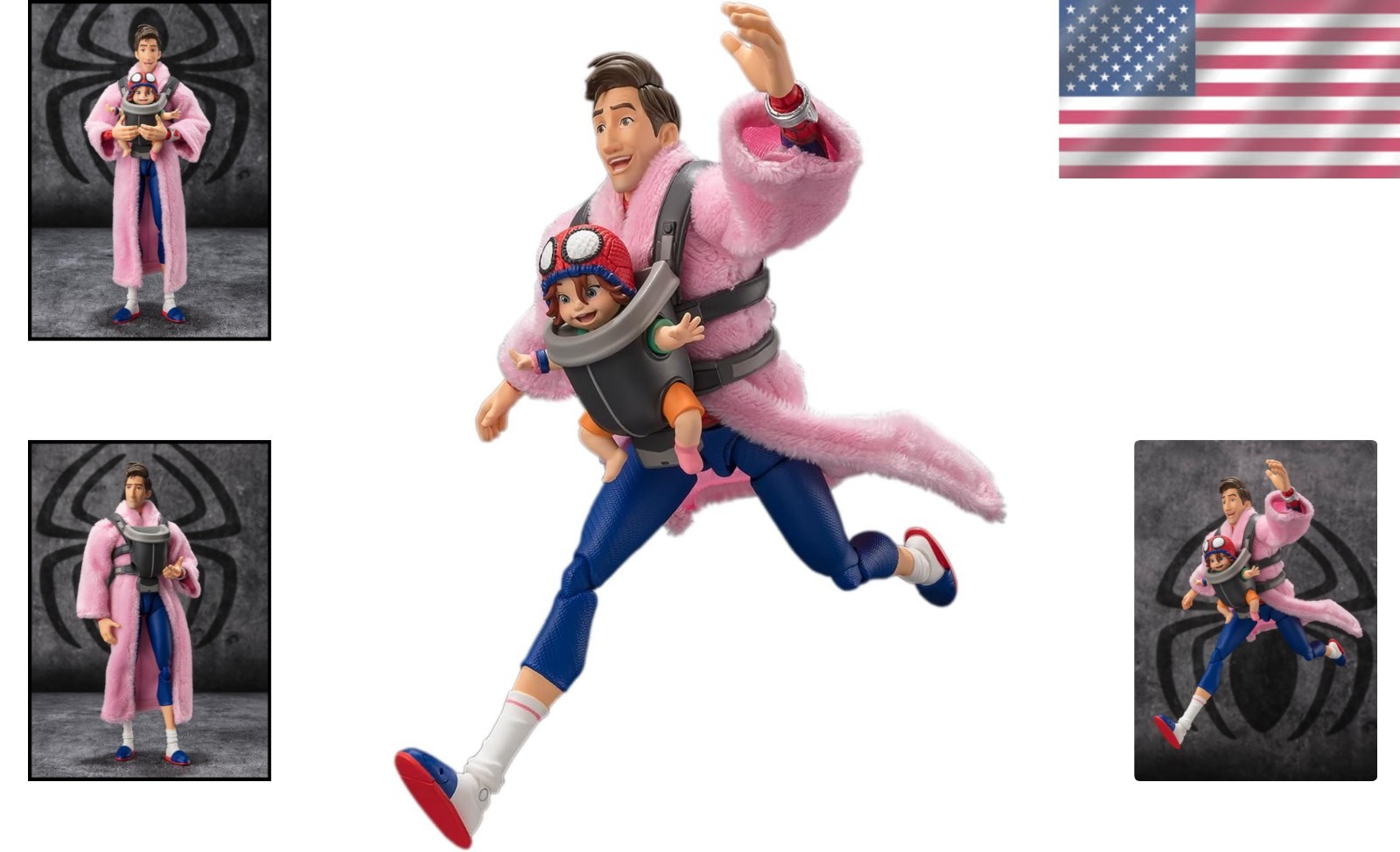Spider-Man Across Spider-Verse Peter B. Mayday S.H.Figuarts 2pk Figure – !