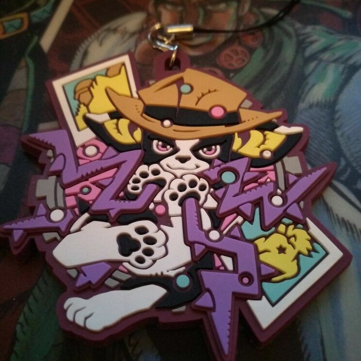 JoJo&rsquo;s Bizarre Adventure Rubber Strap Charm Keychain Keyring Yoshikage Kira Iggy