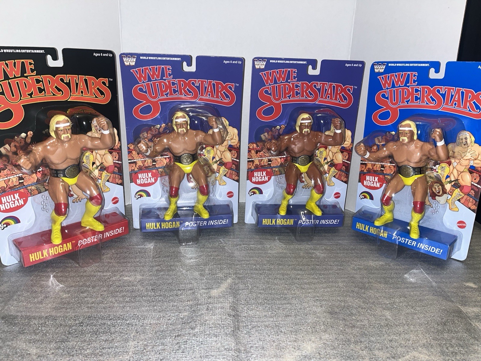 WWE LJN MATTEL SUPERSTARS HULK HOGAN FOUR FIGURE BUNDLE INCLUDES 1 TAN SKIN