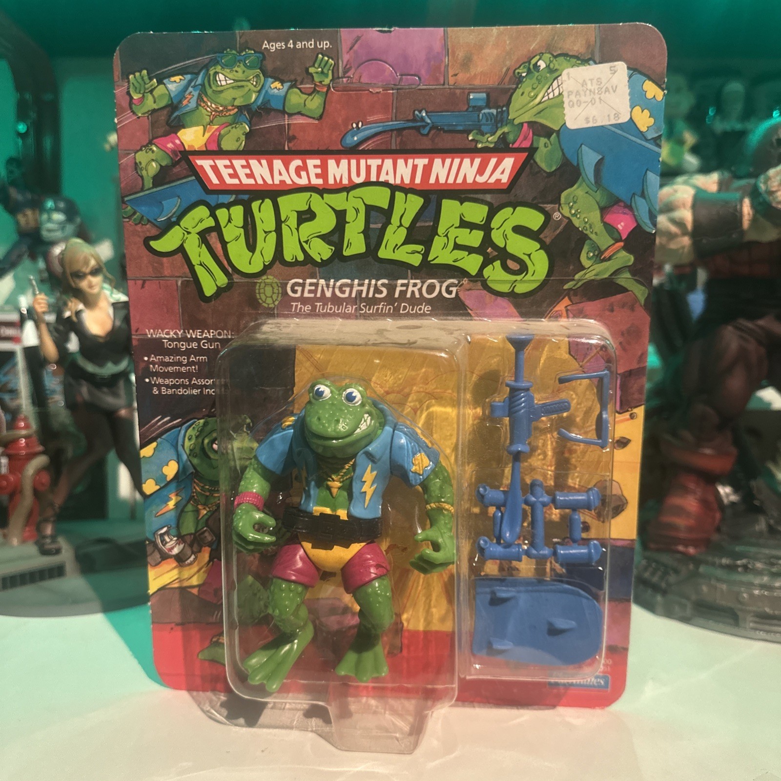 TMNT 1989 Genghis Frog Mutant Display Insert NEW SEALED Ninja Turtles UNPUNCHED