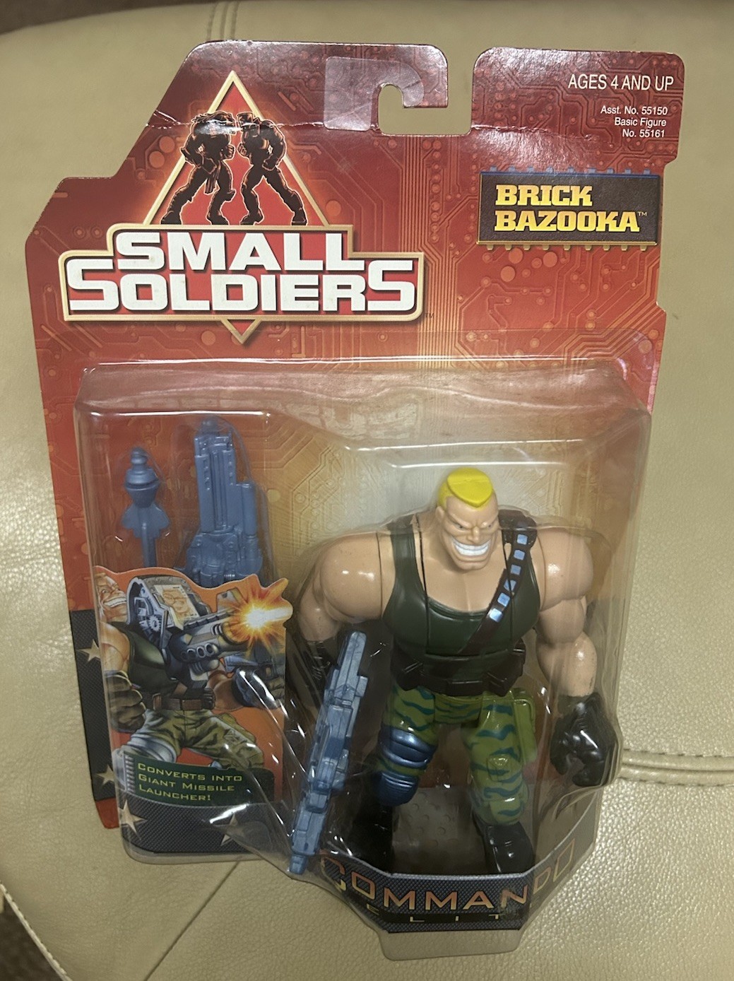 Vintage 1998 Small Soldiers Commando Elite BRICK BAZOOKA Action Figure NEW
