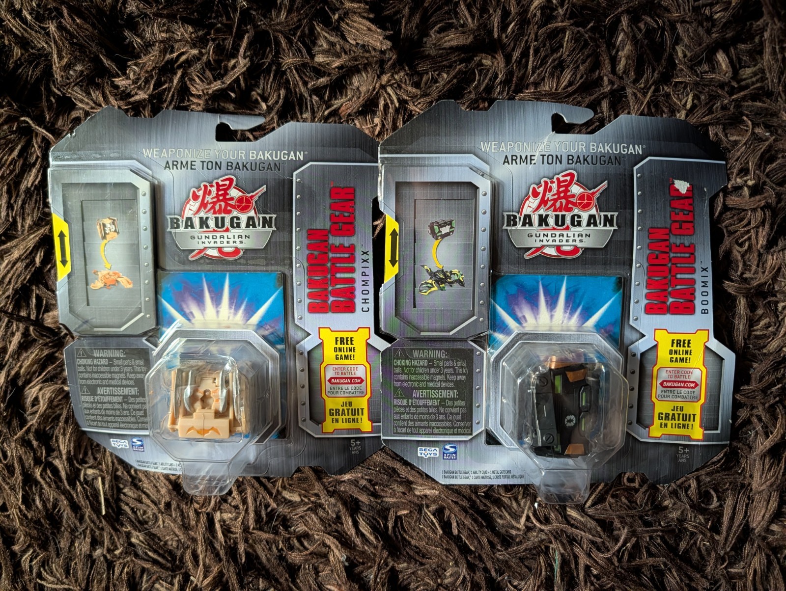 Bakugan Battle Gear Set NIP: Chompixx Subterra & Boomix Darkus