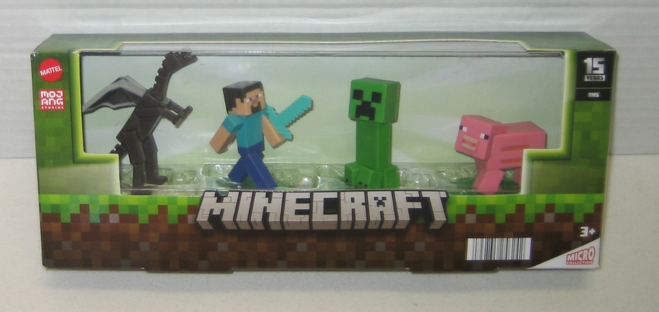Mattel Mojang Minecraft 15 Years Ender Dragon Steve Creeper Pig Multi Pack