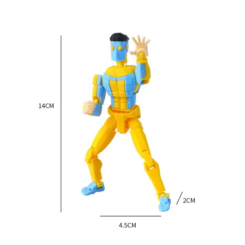 3D Printed Invincible Superhero Action Figures with Articulatable Limbs