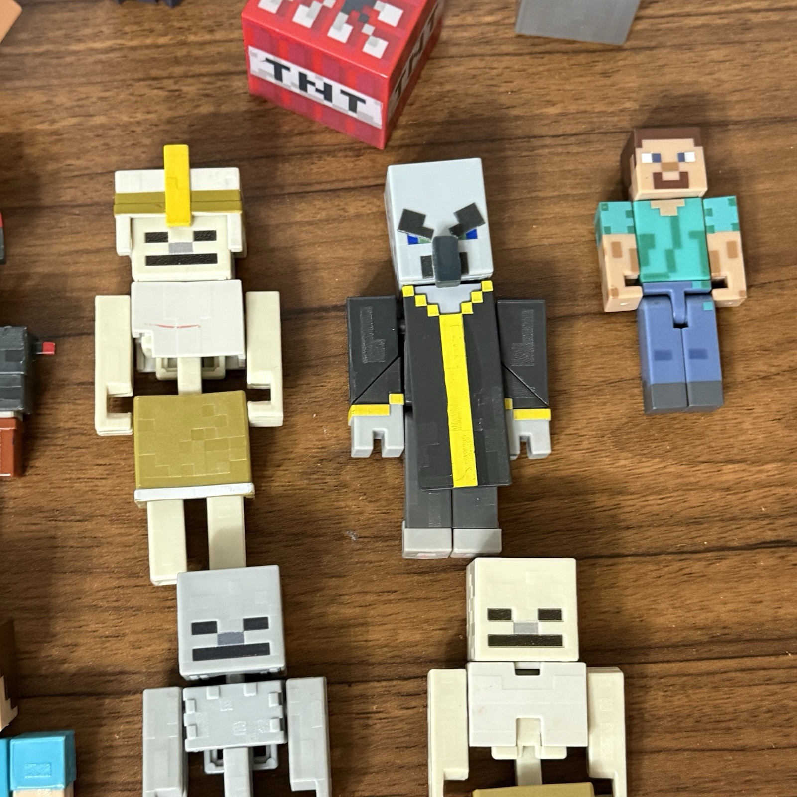 Minecraft Figure Lot Hoglin Hex Hal Enderman Skeleton Evoker 1&Prime;-3.75&Prime;