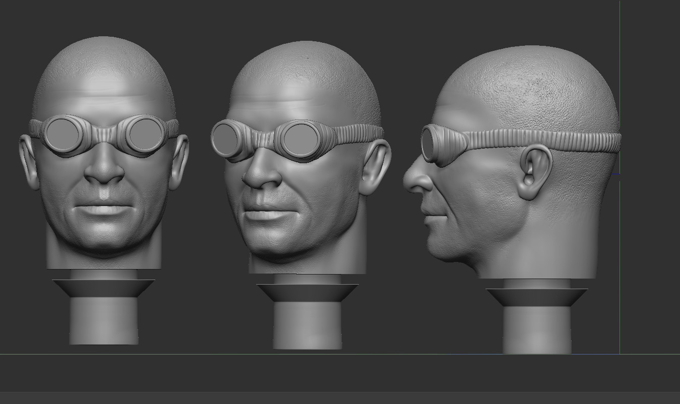 CUSTOM MEGO VIN DIESEL RIDDICK PITCH BLACK RESIN HEAD for 8&Prime; FIGURE