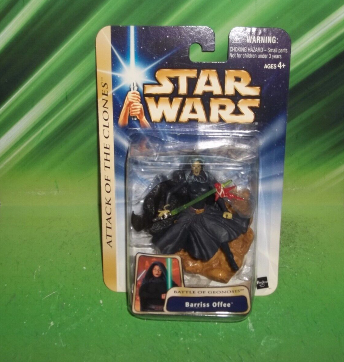 STAR WARS AOTC SAGA GOLD SERIES # 12 BARRISS OFFEE GEONOSIS BATTLE JEDI FIGURE