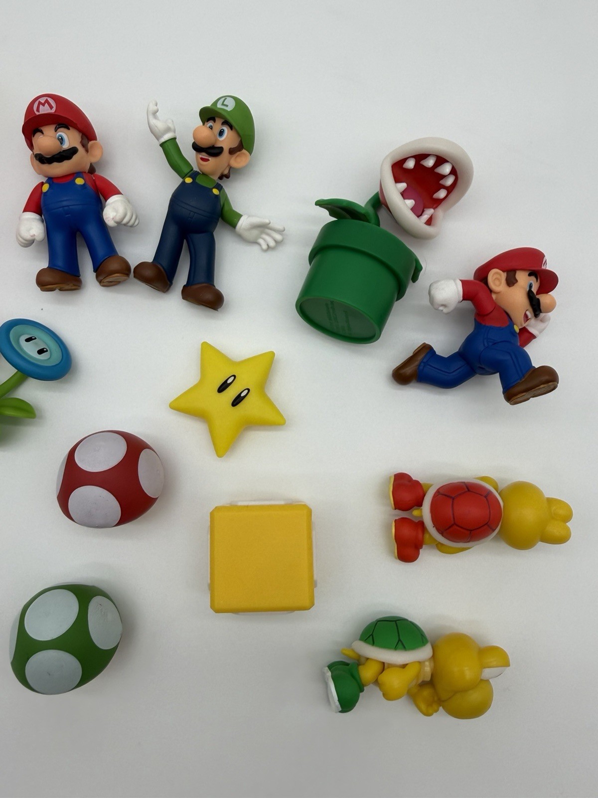 Lot of Nintendo Mario Figures: Mario, Luigi, Princess Peach, Petey Piranha, Etc.