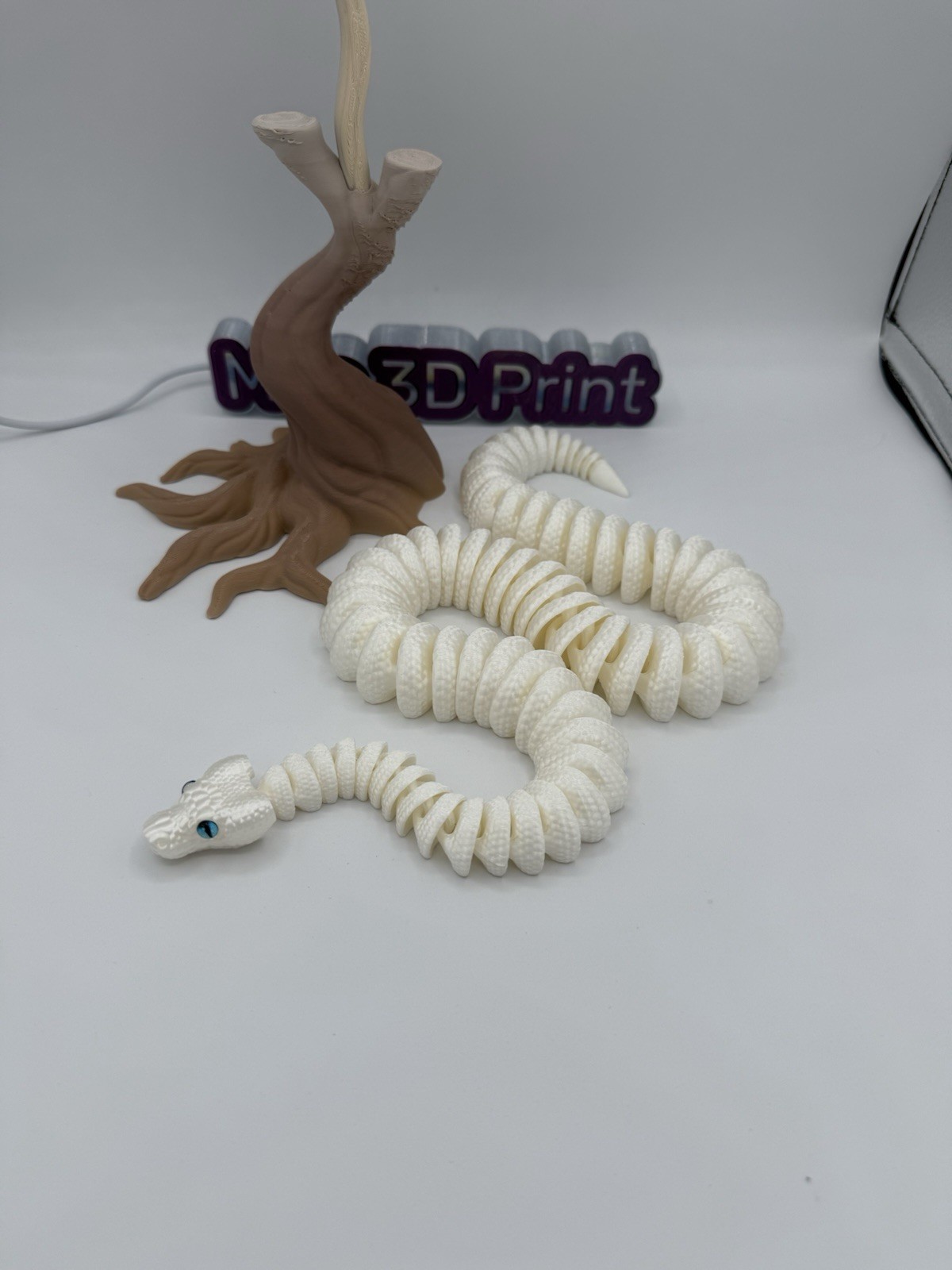 3D Printed Ball Python Snake 28”- Gold Black