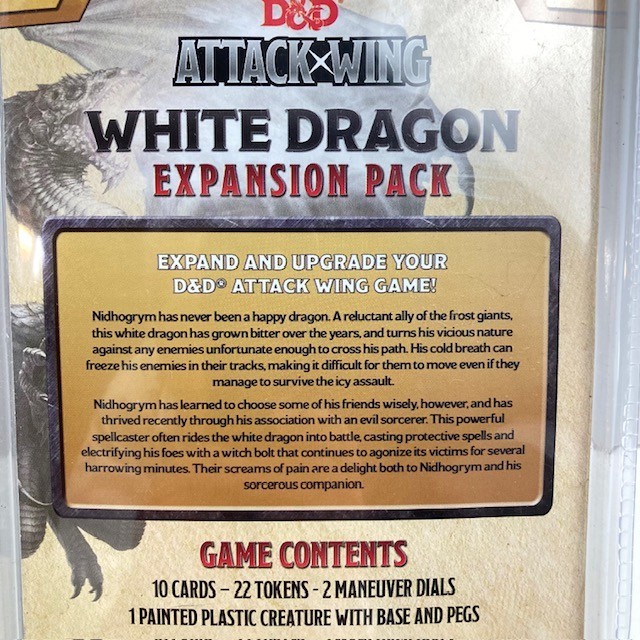 Dungeons Dragons Attack Wing White Dragon Expansion Pack Wizkids NECA 2015 D&D