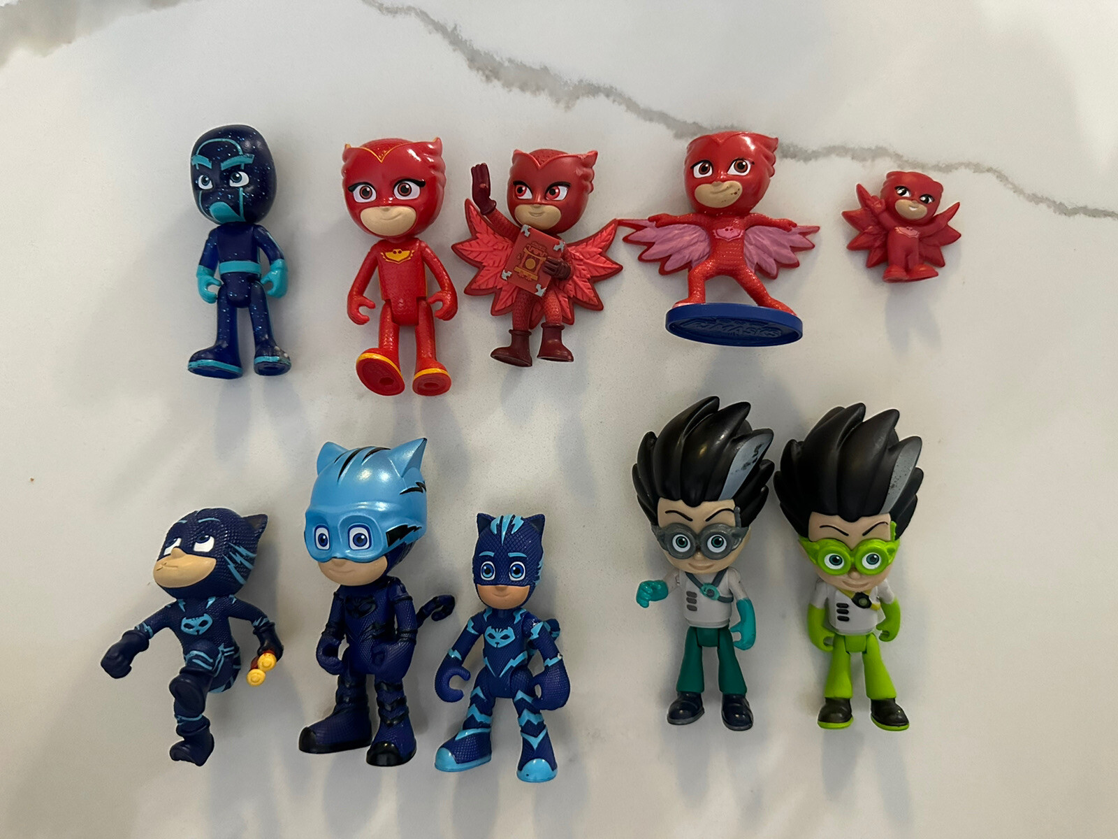 PJ Masks Toys Lot Of 10 Action Figure Varies In Size Up To 4” Tall