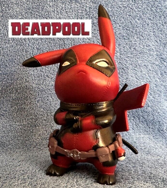 Large 5&Prime; Pokemon Pikachu Cosplay Deadpool – Brand New