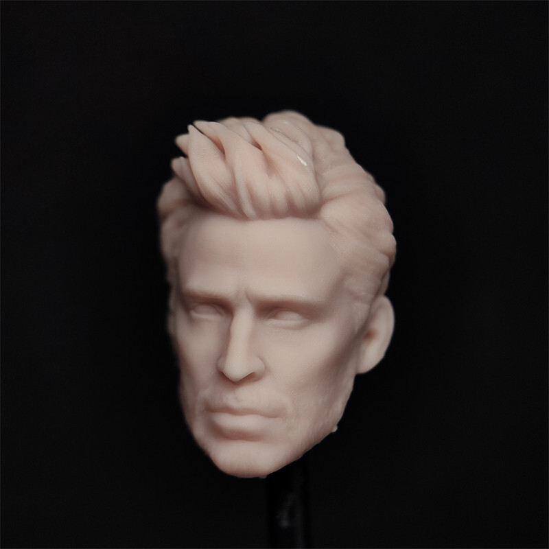 1/12 Scale The Captain Chris Evans Head Sculpt Unpainted Fit 6&Prime;ML Figure C Style