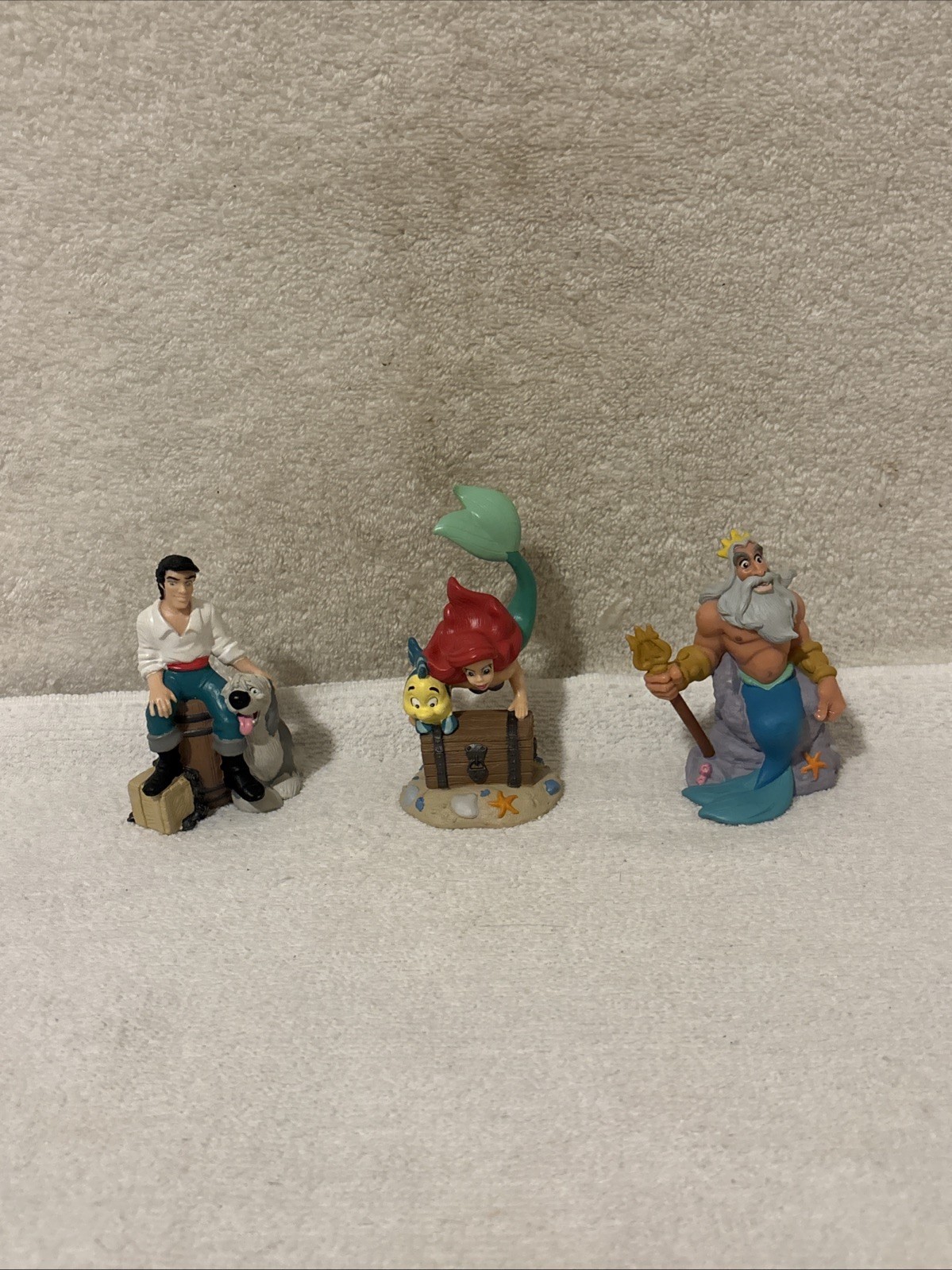 (3) Disney The Little Mermaid PVC Figure/ Cake Toppers Disney Store FREE SHIP