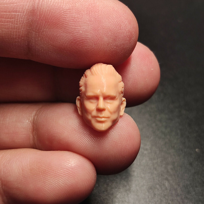Blank 1/24 Scale Boss Blacklash Whiplash Head Sculpt Unpainted Fit 2.5&Prime; Figure