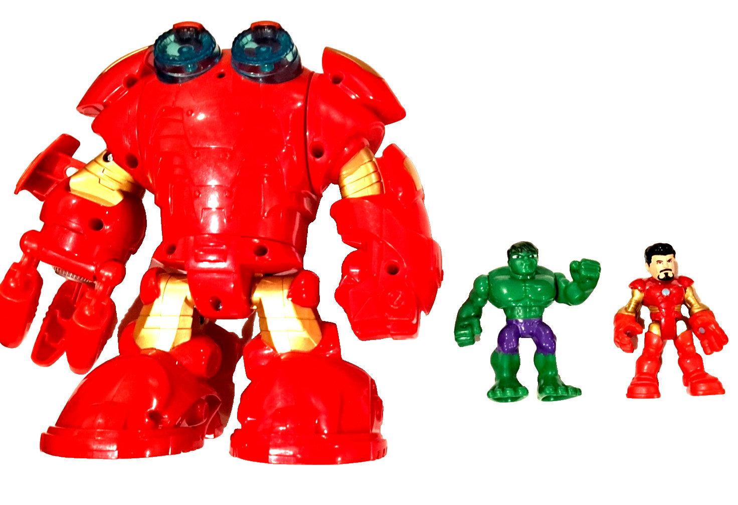 Imaginext / Playskool Marvel Hulkbuster, Hulk, Ironman Super Hero Toys VG Used