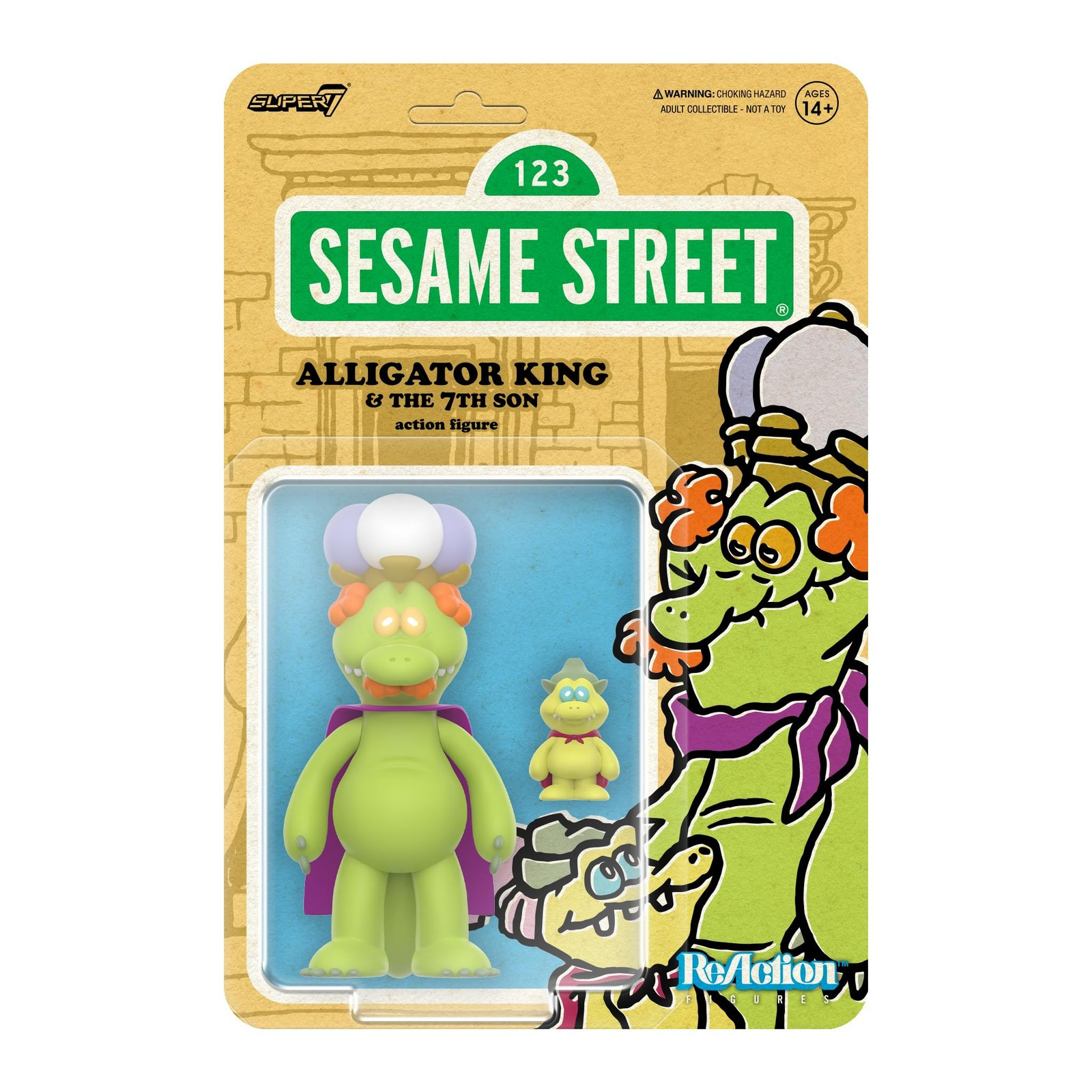 Sesame Street Reaction Figures Wave 04 – Alligator King Action Figure