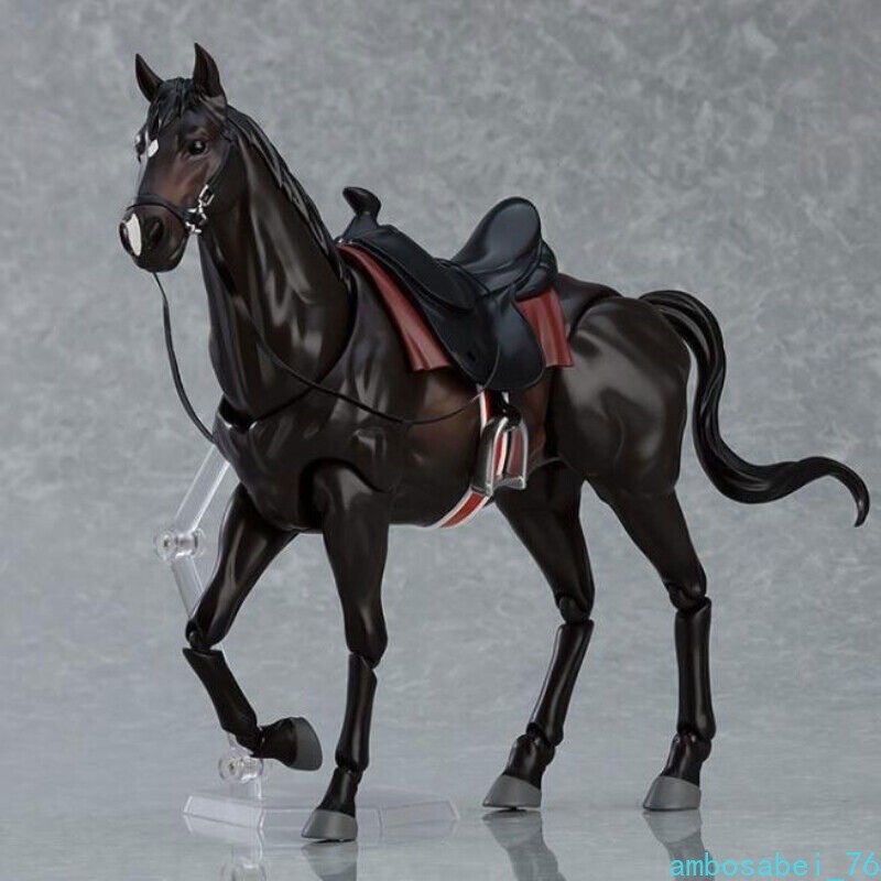 6&Prime; Brown White Poseable Horse Model Set – Action Figures Cosplay Scene Gift Toy