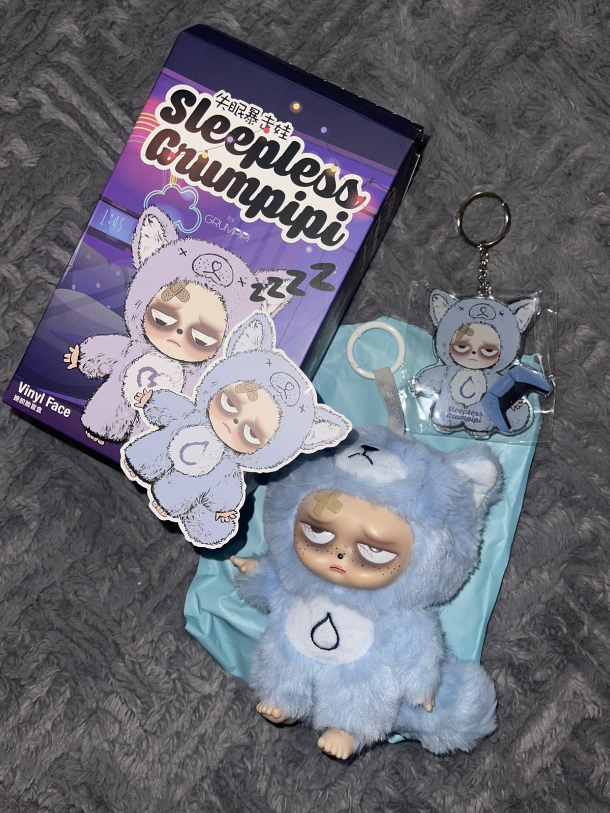 Sleepless Grumpipi Vinyl Face Plush Pendant – Jiong Jiong