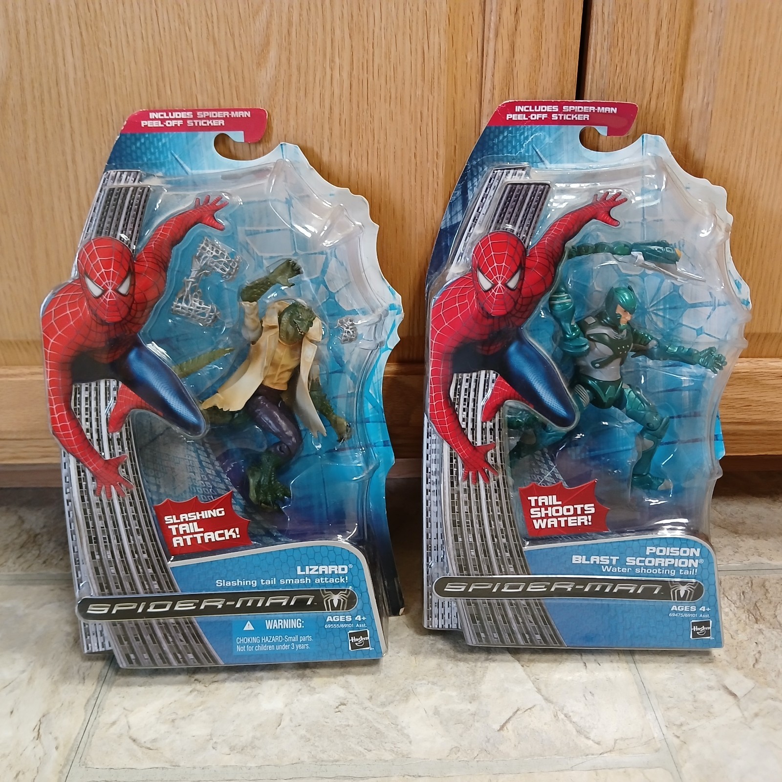2007 Spider-Man 3 Movie Poison Blast Scorpion & Lizard Slashing Action Figures